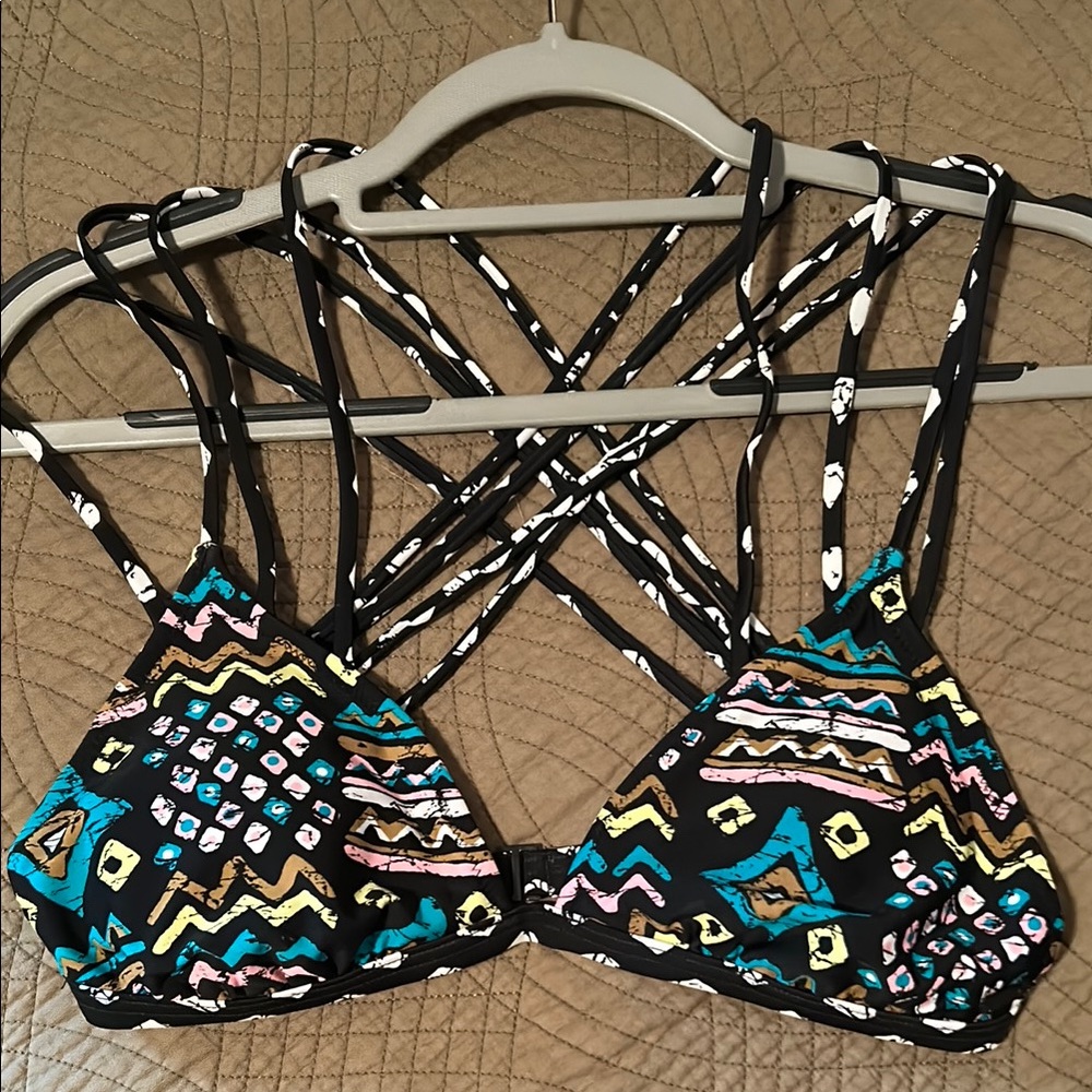 Volcom Colorful Strappy Bikini Top